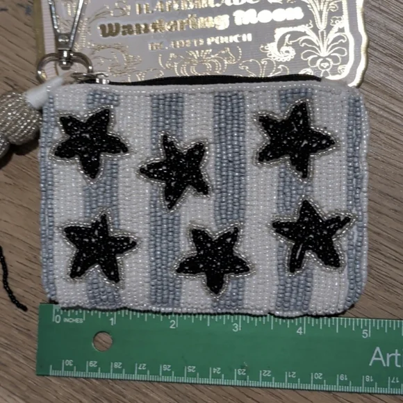 Wandering Moon Handmade In India Beaded Bag Lot: 6 Beaded Pouches & 1 Nag Charm - Picture 13 of 14